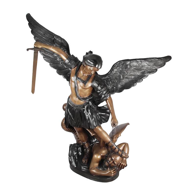 Bronze Saint Michael Sculpture 80 Inch
