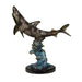 Bronze Shark Statue on Marble Base