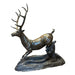 Bronze Standing Deer Statue on Base