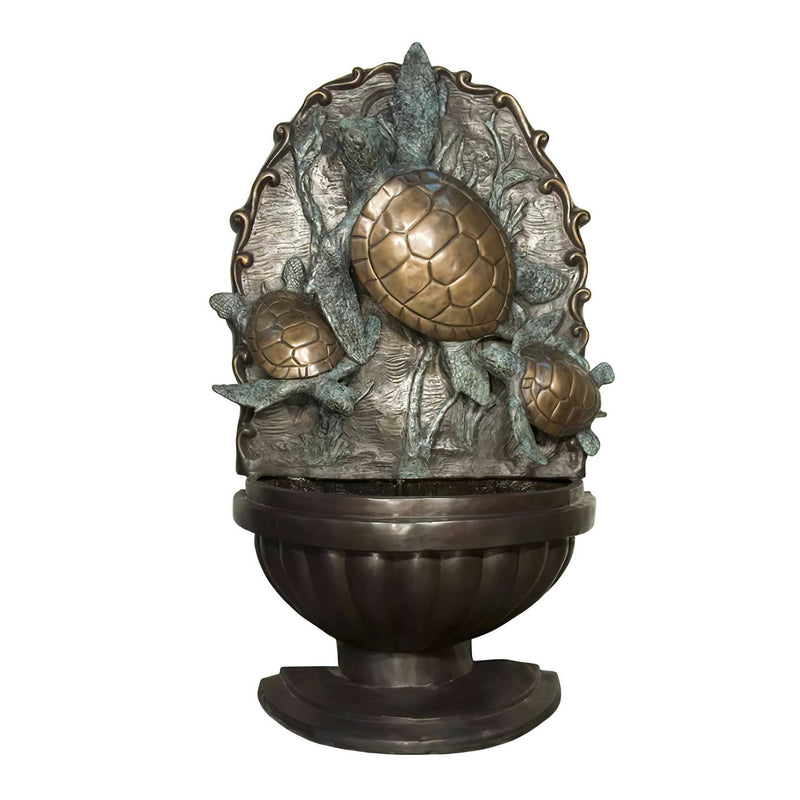 Bronze Turtle Wall Fountain
