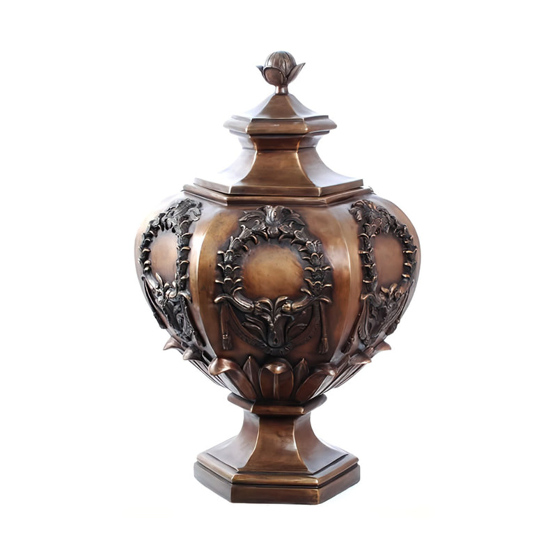 Bronze Urn with Wreath Design