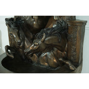 Bronze Wall Fountain Horses