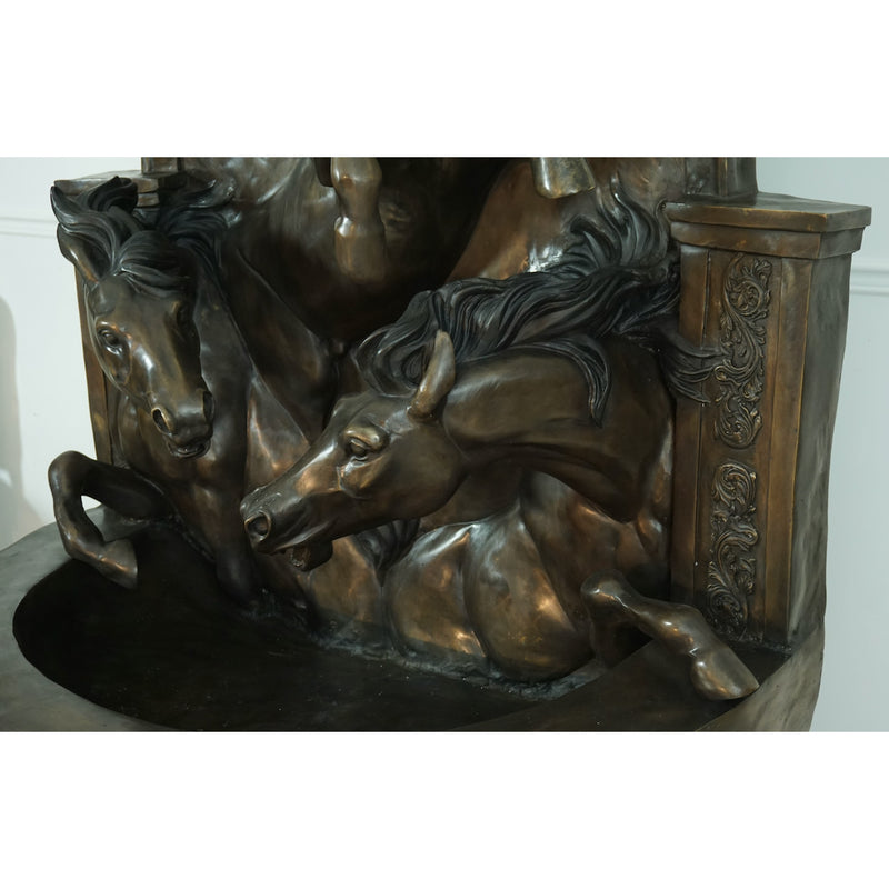 Bronze Wall Fountain Horses
