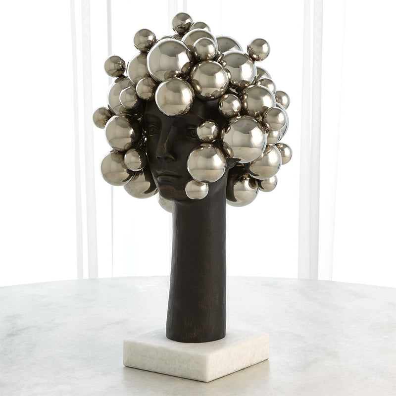 Bubble For Brains Bust Silver 3