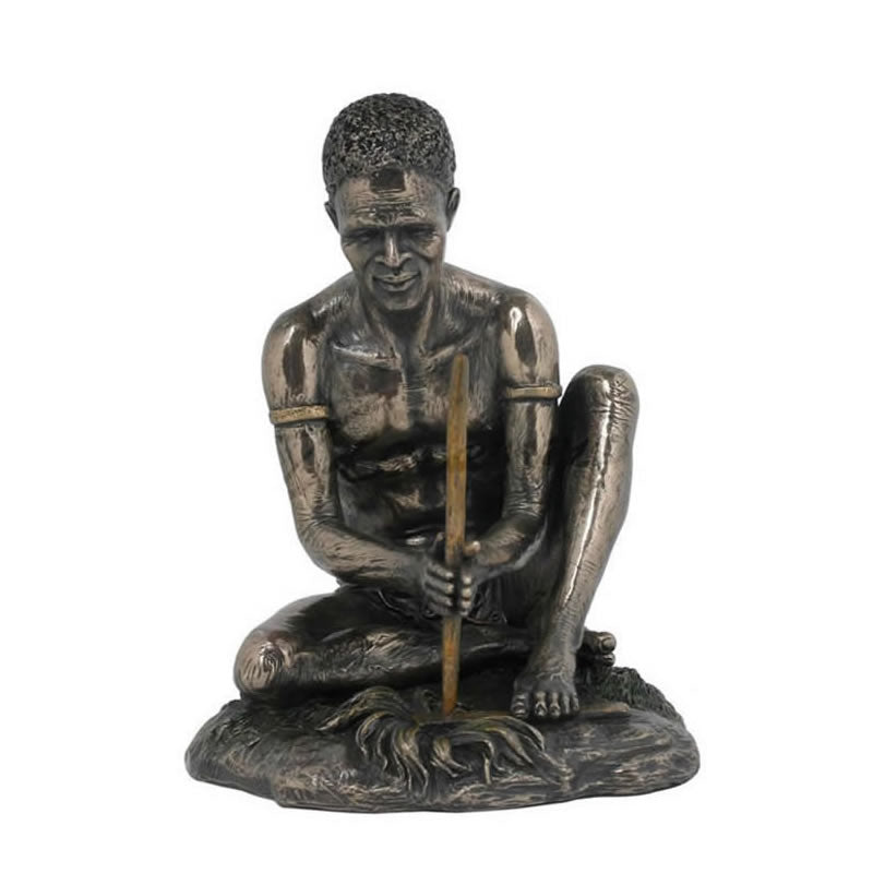 Bushman Making Fire Statue