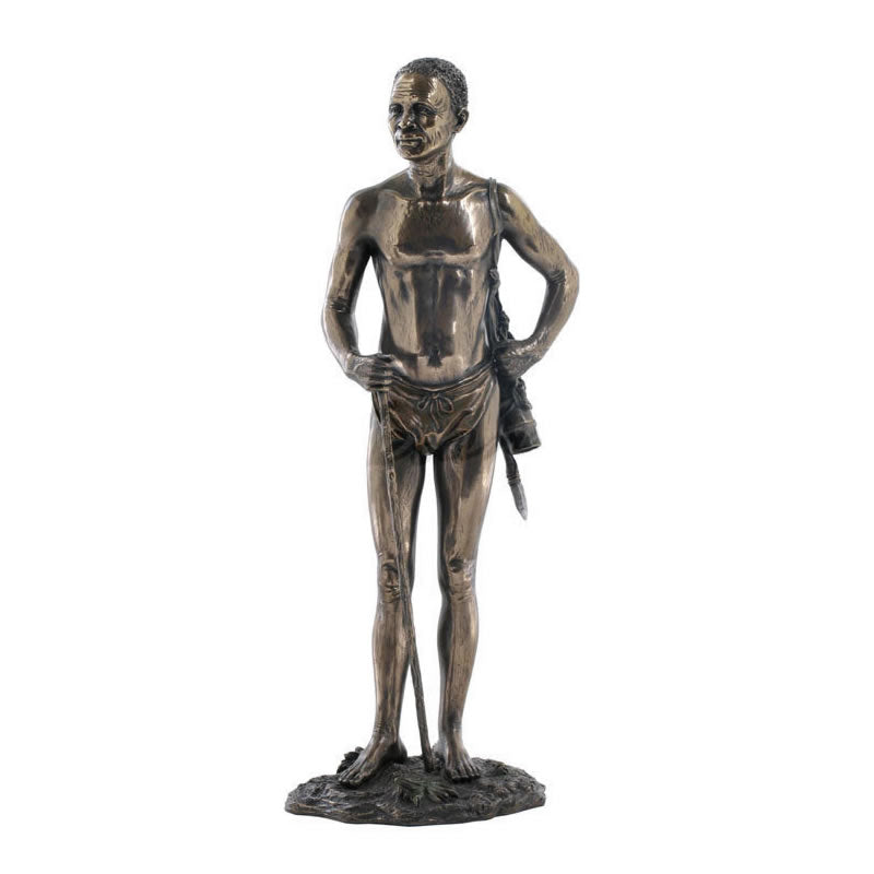 Bushman With Stick Statue
