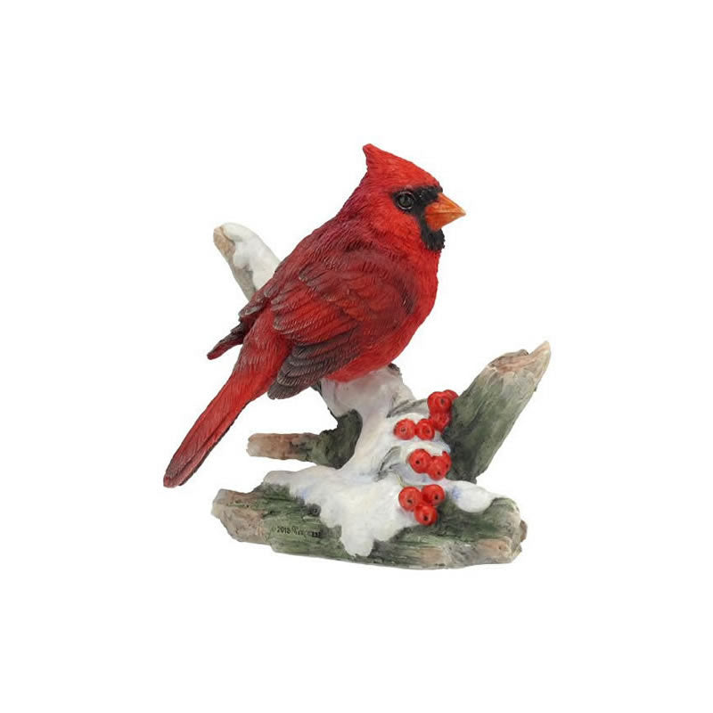 Cardinal with Berries Figurine