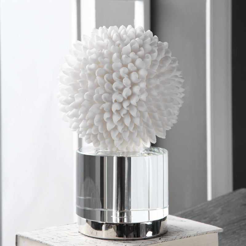 Cascara White Shell Sculpture