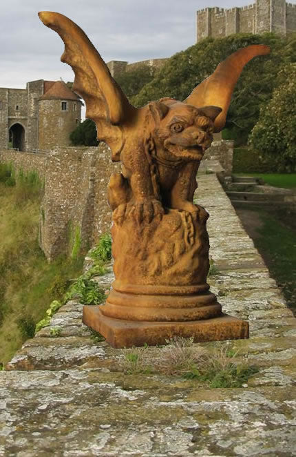 Castle Gate Gargoyle Garden Statue