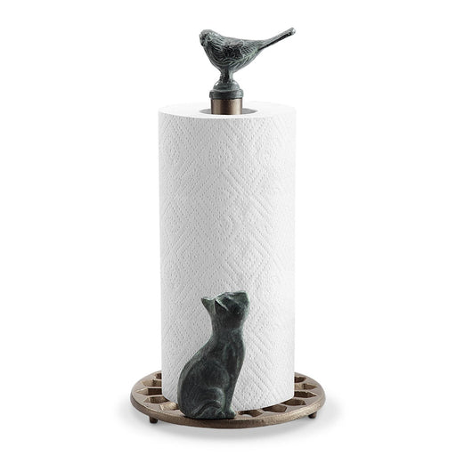 Cat and Bird Paper Towel Holder by San Pacific International/SPI Home
