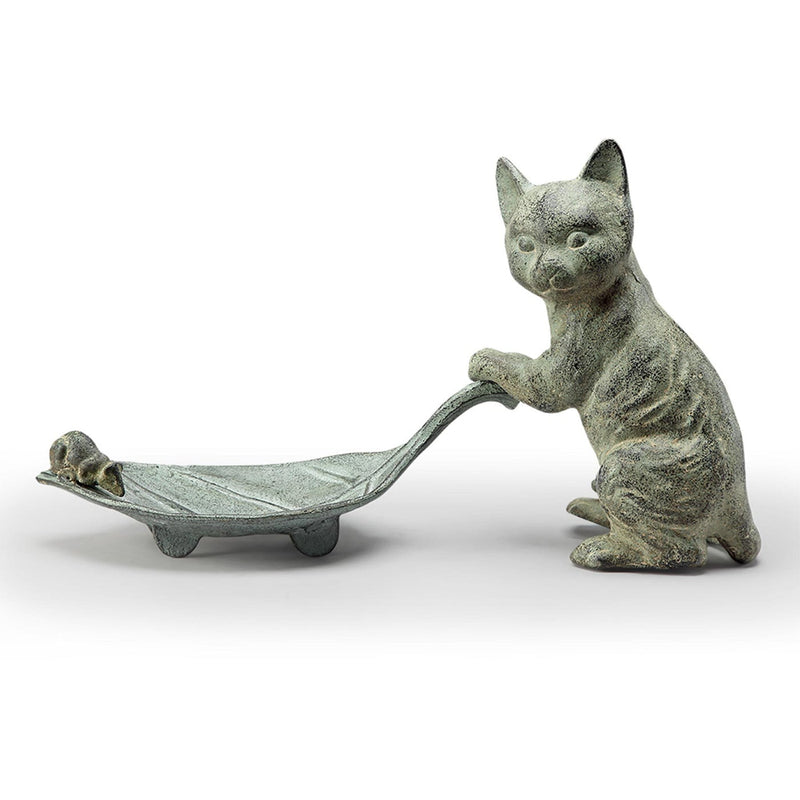 Cat and Leaf Bird Feeder by San Pacific International/SPI Home