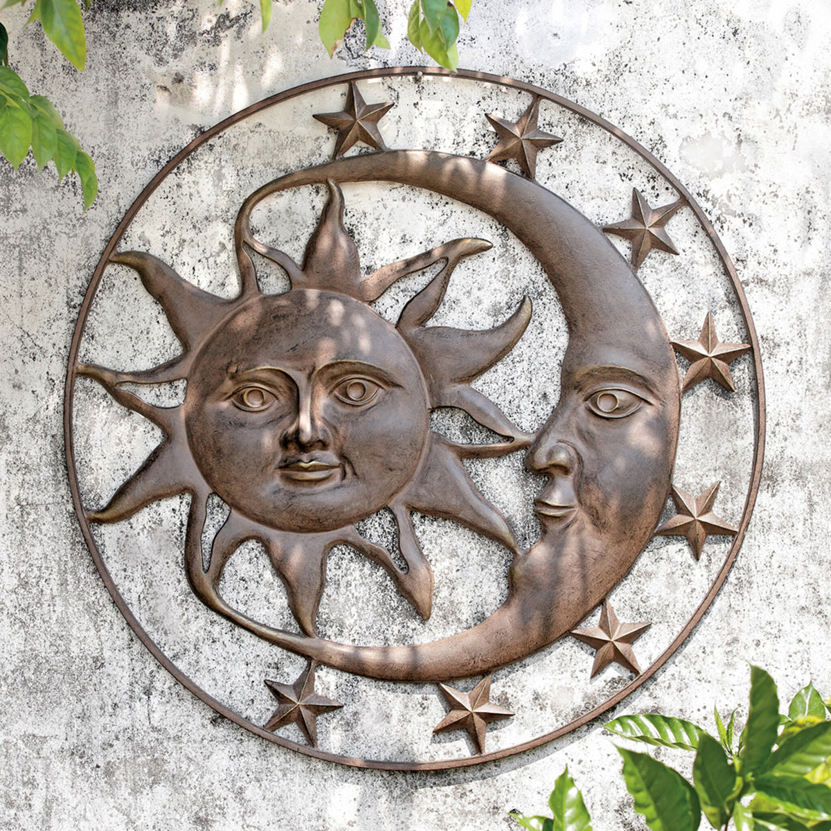 Celestial Splendor Sun and Moon Wall Plaque by San Pacific ...