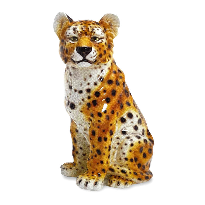 Cheetah Sculpture-Italian Ceramic-19.5"H