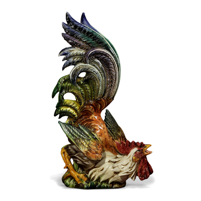 Ceramic Italian Fight Rooster I Sculpture