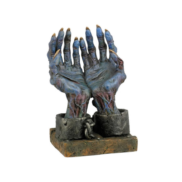 Chained Blue Zombie Hands Statue