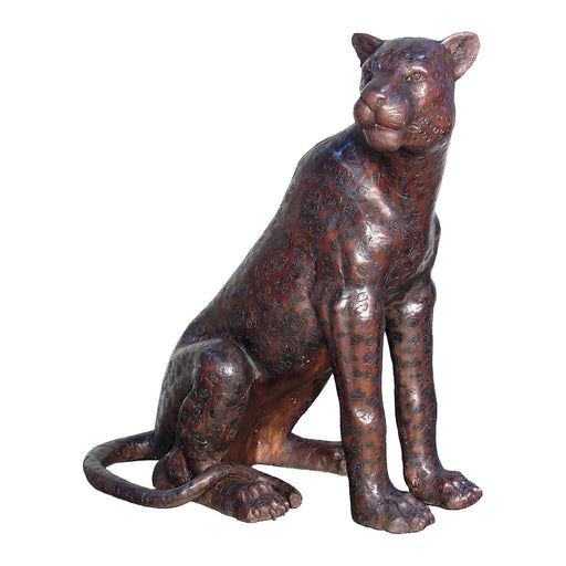 Bronze Sitting Cheetah Sculpture