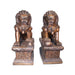 Chinese Guardian Lions Pair- Bronze Statues