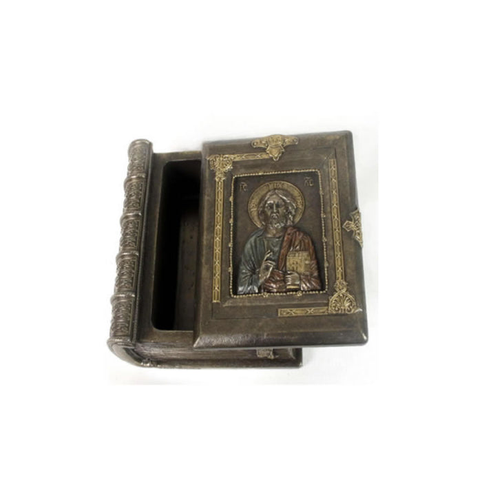 Christ Pantocrator Book Shaped Trinket Box by Veronese Design