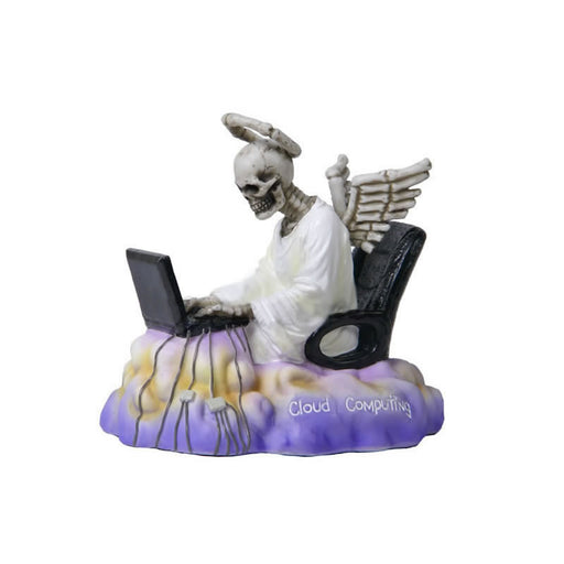 Cloud Computing Skeleton Statue