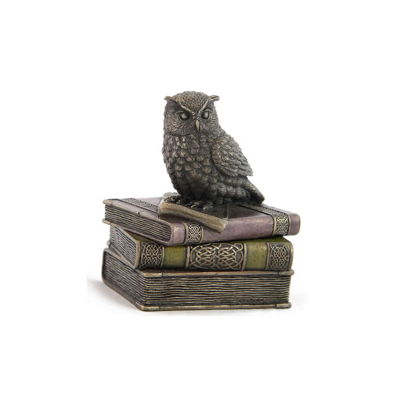 Collared Scops Owl Trinket Box