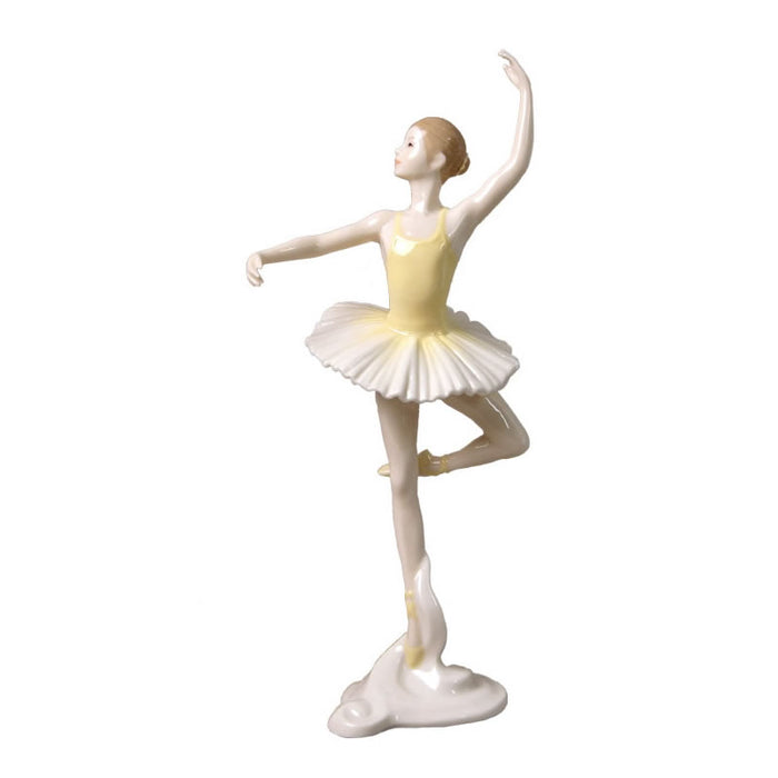 Confidence En L'Air Ballerina Figurine- Yellow