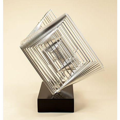 Contempo Modern Metal Sculpture by Artmax - Side View