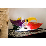 Contemporary Art Glass Bowl Tukan