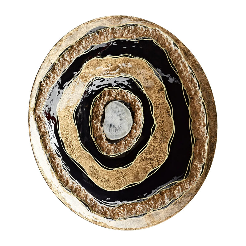 Mystic Gold Art Glass Wall Bowls