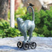 Contented Cat and Butterfly Pull Along Garden Statue by San Pacific International/SPI Home