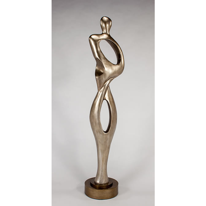 Contour I Modern Figure Floor Sculpture by Artmax- Back View