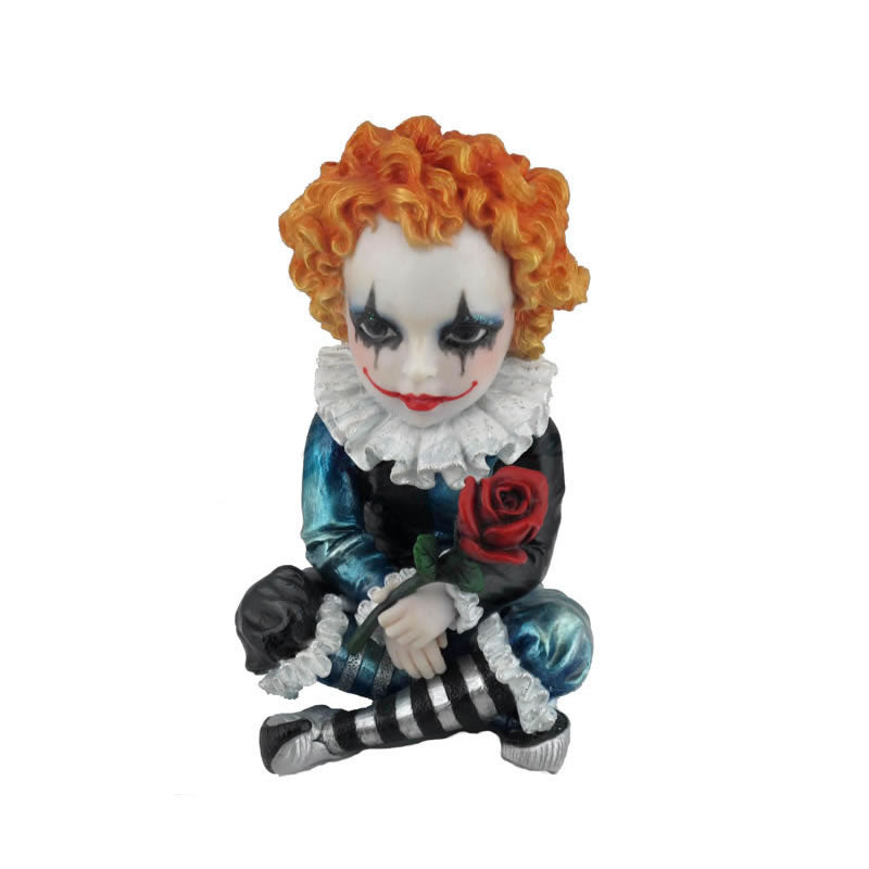 Cosplay Kids Figurine- Jester Holding A Rose