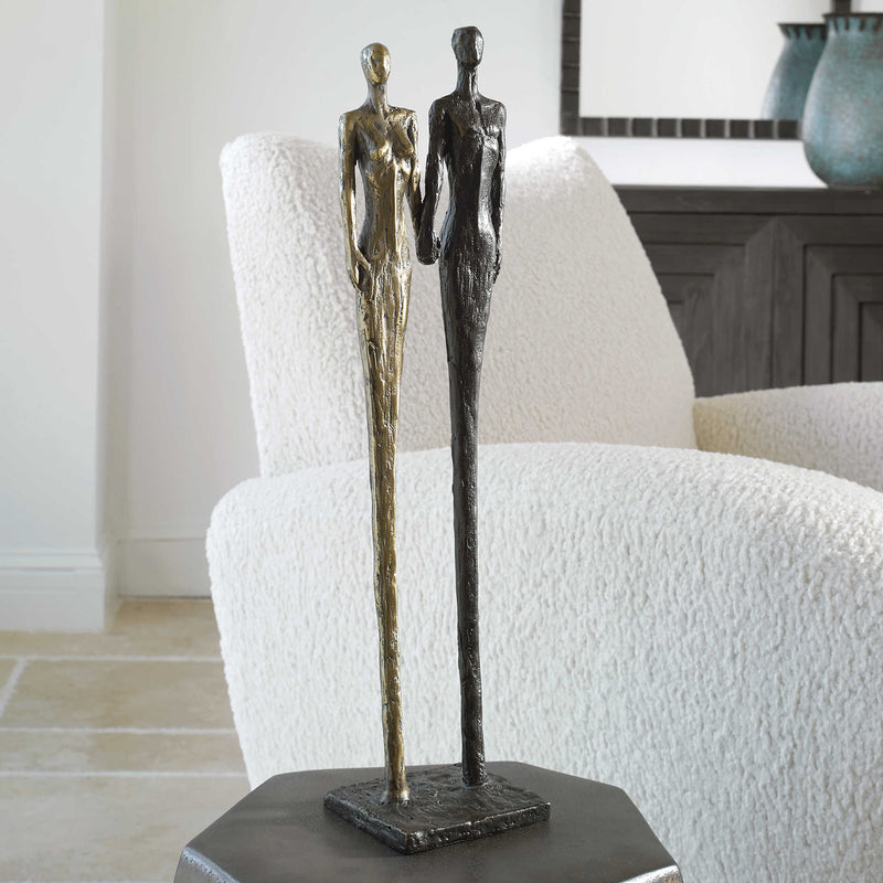 Trust in Love-Modern Couple Sculpture