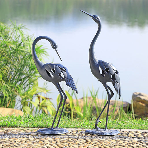 Crane Pair LED Garden Sculpture by San Pacific International/SPI Home