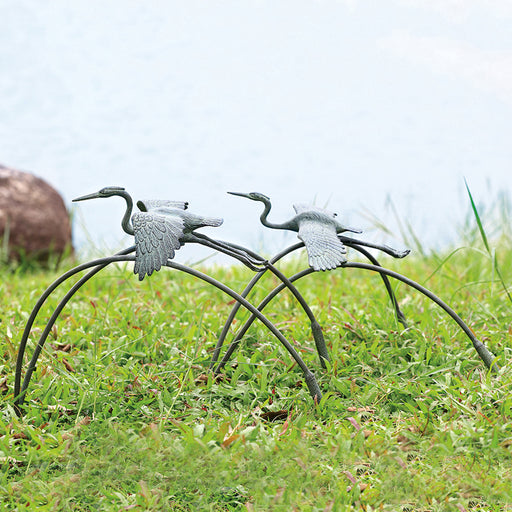 Cranes and Reeds Garden Sculptures- Set of 2 by San Pacific International/SPI Home