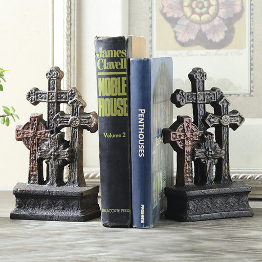 Cross Bookends Pair by San Pacific International/SPI Home