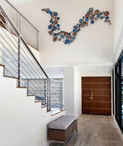 Cross Hatch Art Glass Wall Plate Design