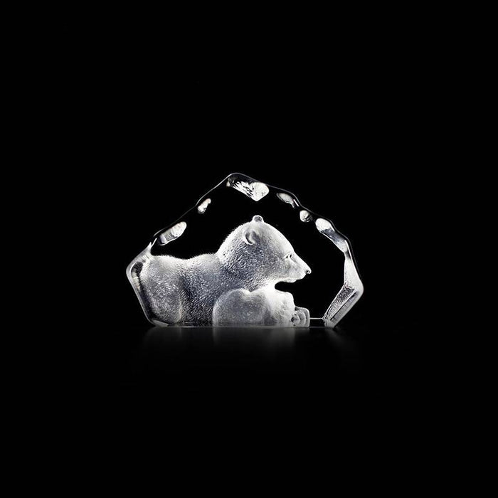 Crystal Baby Polar Bear Figurine by Mats Jonasson