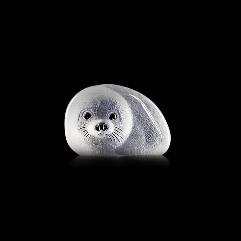 Crystal Baby Seal Figurine II by Mats Jonasson