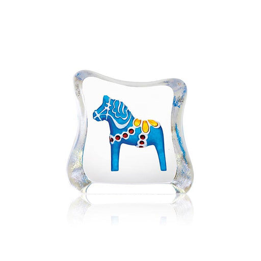 Crystal Dalecarlia Horse Figurine, Blue/Mini by Mats Jonasson