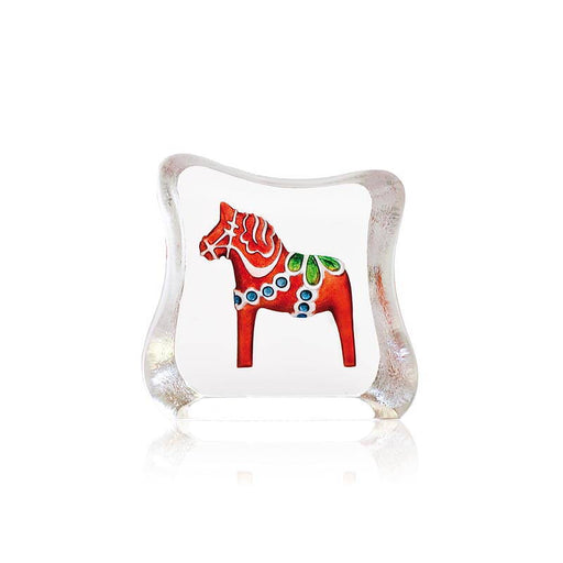 Crystal Dalecarlia Horse Figurine, Red/Mini by Mats Jonasson