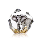 Crystal Elephant Statue With Color by Mats Jonasson