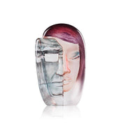 Crystal FeMale Masq Sculpture, Red by Mats Jonasson