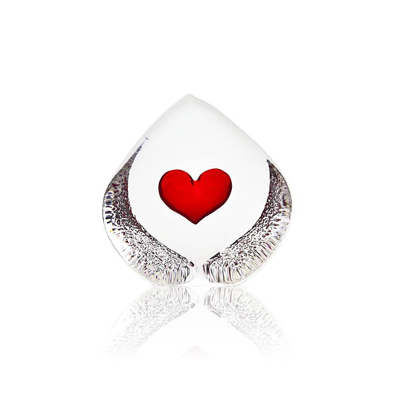 Crystal Heart Figurine by Mats Jonasson