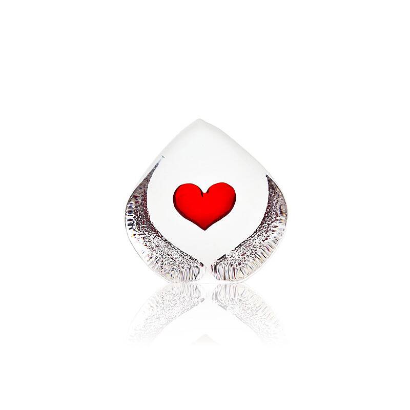 Crystal Heart Figurine, Small by Mats Jonasson