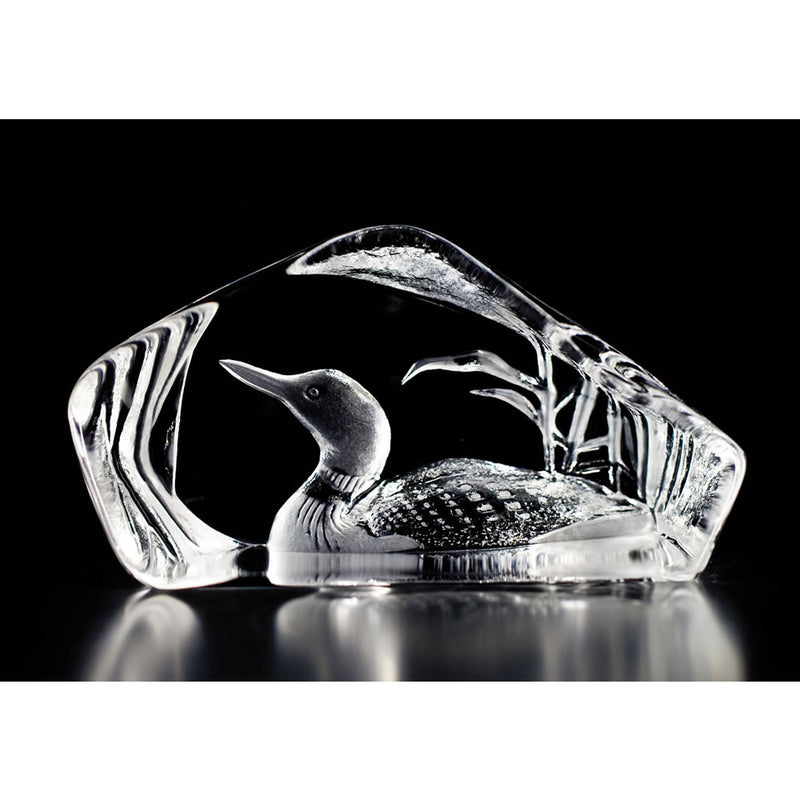 Crystal Loon Figurine by Mats Jonasson