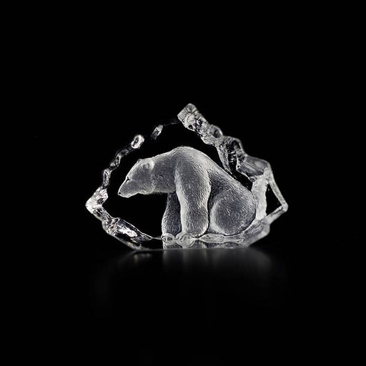 Crystal Polar Bear Figurine by Mats Jonasson
