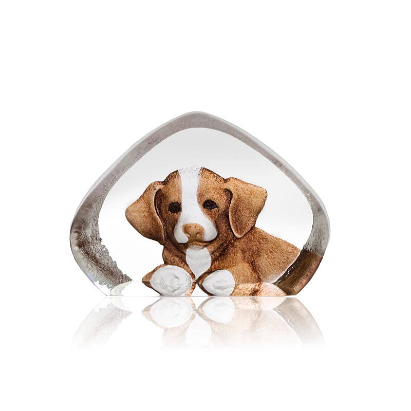 Crystal Puppy Dog Figurine, Small by Mats Jonasson