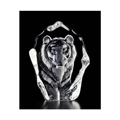 Crystal Tiger Figurine by Mats Jonasson