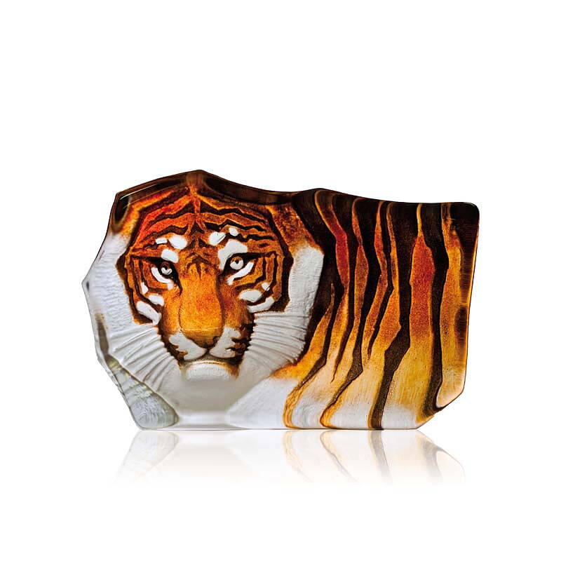 Crystal Tiger Sculpture- 7 Inch by Mats Jonasson