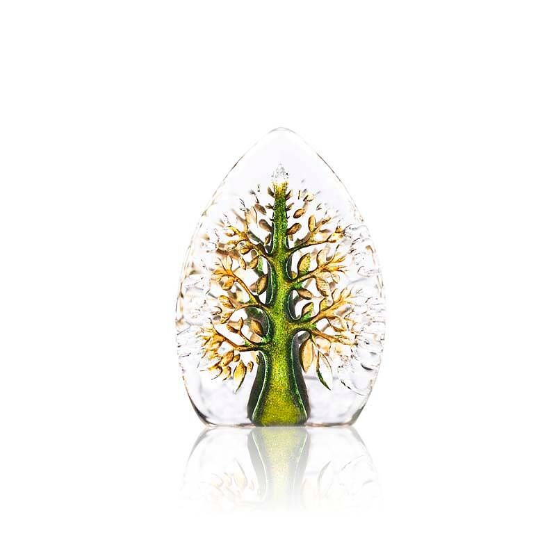 Crystal Tree of Life Sculpture, Mini/Green by Mats Jonasson